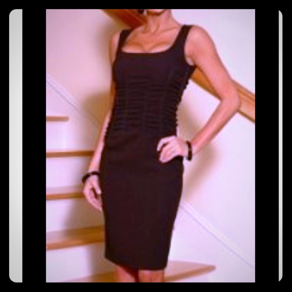 Auth.D&G dress, Black & leopard print sz 4
